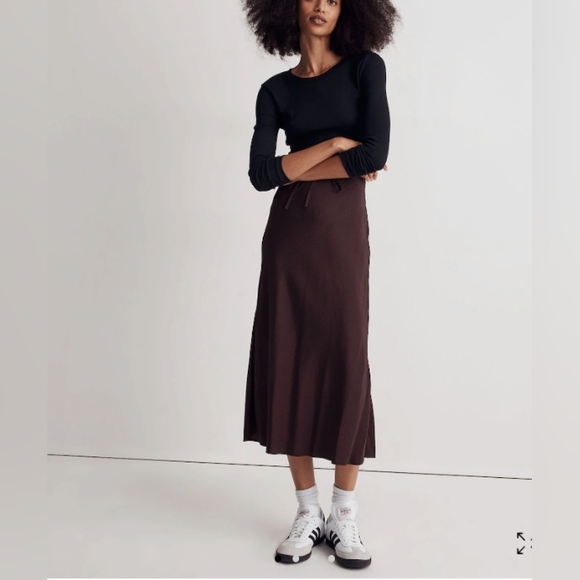 Dresses & Skirts - Madewell, Elegant Brown jacquard Midi Skirt, Size 10